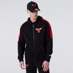 PULOVER NBA FZ PANEL DETAIL HOODY CHIBUL BLK