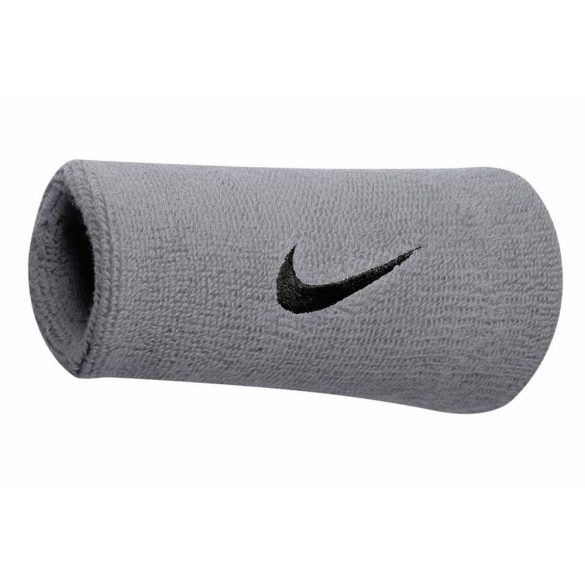 NIKE SWOOSH DOUBLEWIDE WRISTBANDS 2PK MATTE SILVER/BLACK